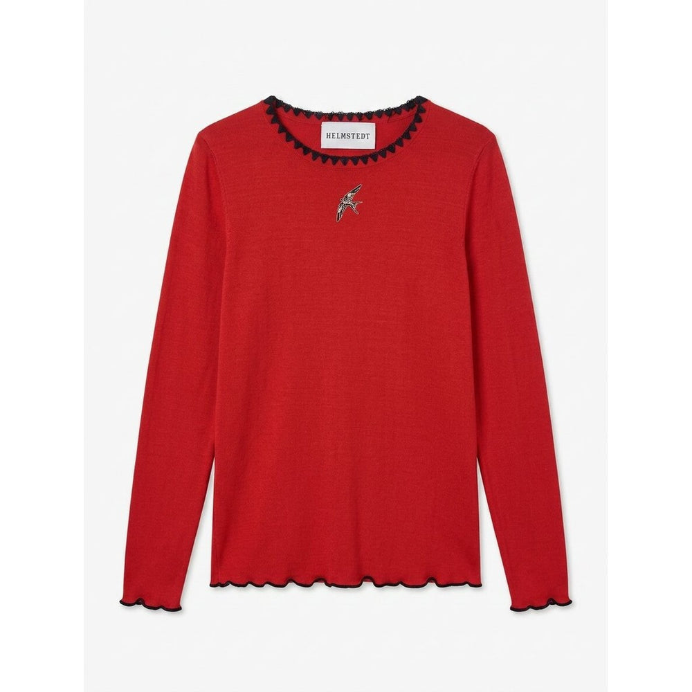 Cranberry Red Andrea Long Sleeve T-Shirt