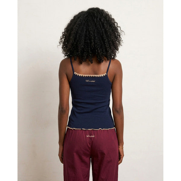 Midnight Blue Andrea Strap Top
