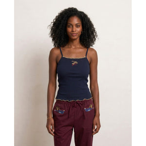 Midnight Blue Andrea Strap Top