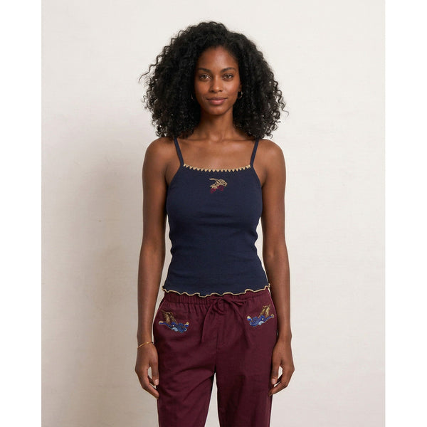 Midnight Blue Andrea Strap Top