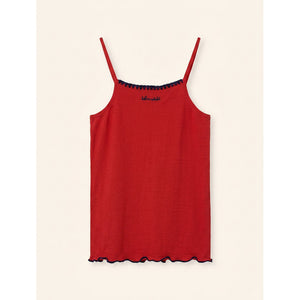 Cranberry Red Andrea Strap Top