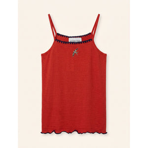 Cranberry Red Andrea Strap Top