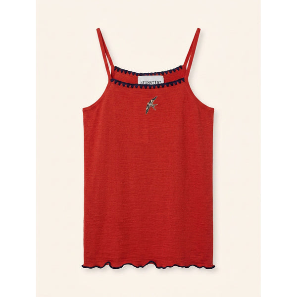 Cranberry Red Andrea Strap Top