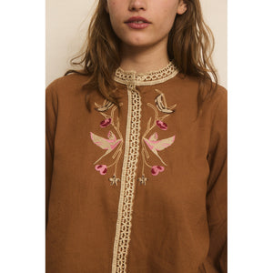 Honey Brown Linea Blouse
