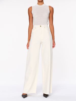 Eggshell Hepburn Wide Leg 31" Jeans