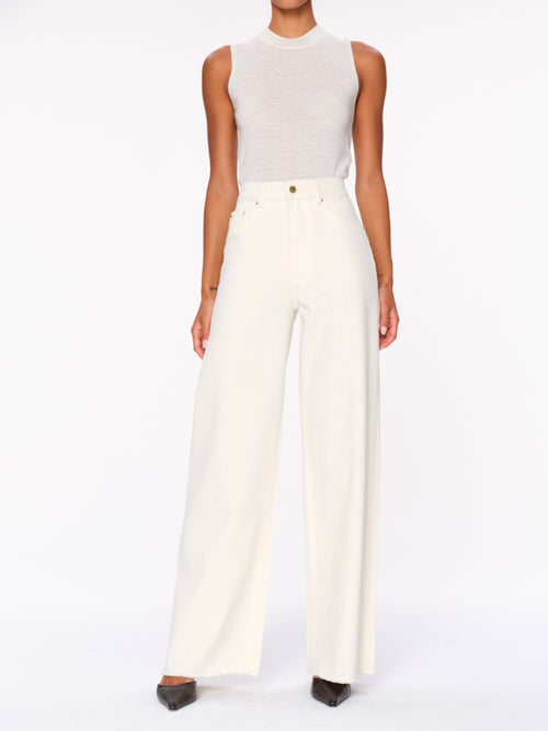Eggshell Hepburn Wide Leg 31" Jeans