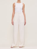 Flax Linen Hepburn Wide Leg 32" Pants