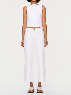 White Hepburn Ankle Wide Leg 27" Jeans