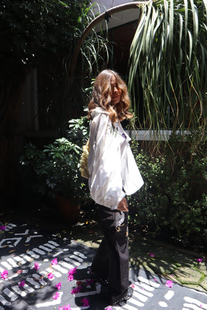 Mystic Appliquéd Cotton Blouse