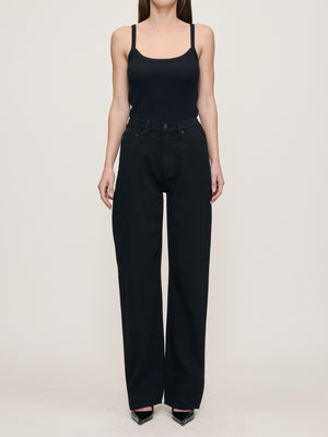 Black Karmine Refined Wide Leg 31" Jeans