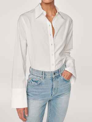 White Poplin Lisette Shirt