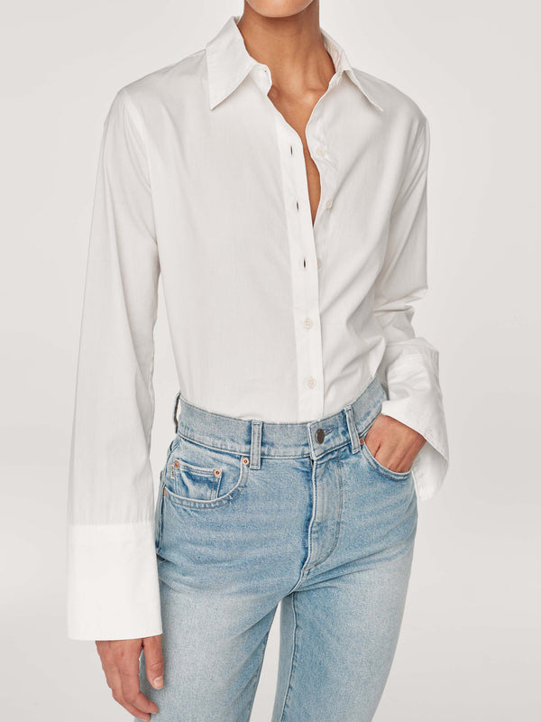 White Poplin Lisette Shirt