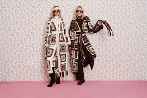 Bubble Gum Madison Alpaca Wool Hand Knit Coat