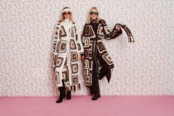 Bubble Gum Madison Alpaca Wool Hand Knit Coat