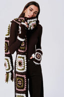 Bubble Gum Madison Alpaca Wool Hand Knit Scarf