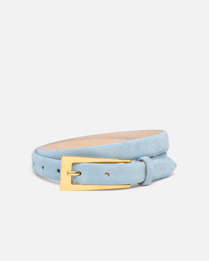 Baby Blue Suede Mini No. 10 Belt