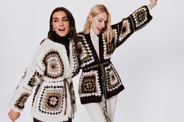 Bubble Gum Madison Alpaca Wool Hand Knit Cardigan
