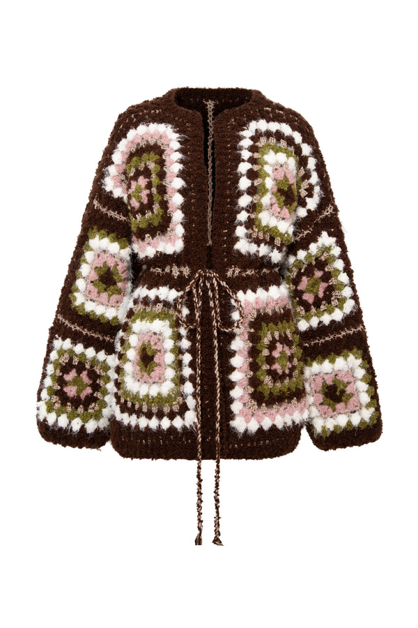 Bubble Gum Madison Alpaca Wool Hand Knit Cardigan