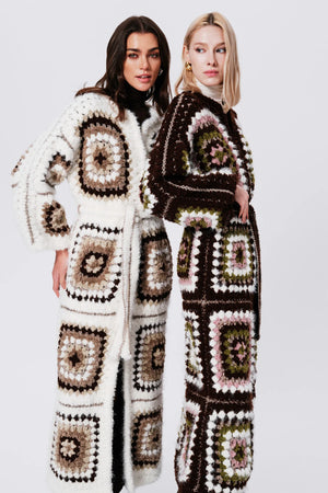 Bubble Gum Madison Alpaca Wool Hand Knit Coat