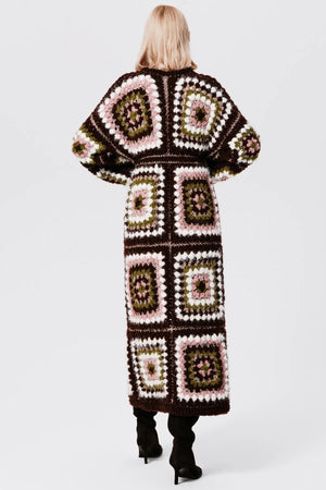 Bubble Gum Madison Alpaca Wool Hand Knit Coat