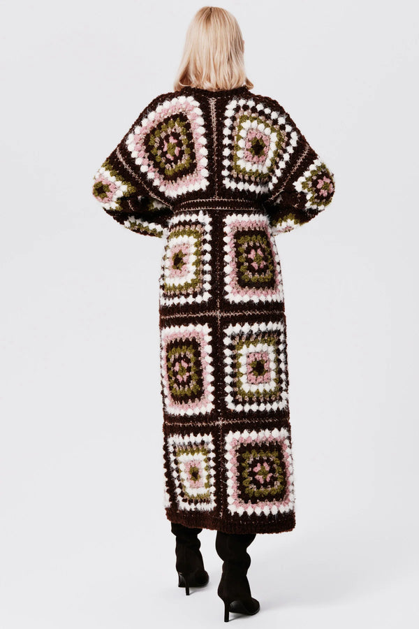 Bubble Gum Madison Alpaca Wool Hand Knit Coat