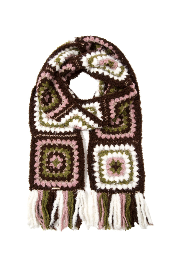Bubble Gum Madison Alpaca Wool Hand Knit Scarf