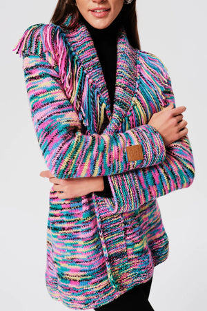 Festival Fuchsia Margaux Wool Hand Knit Cardigan