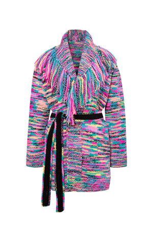 Festival Fuchsia Margaux Wool Hand Knit Cardigan