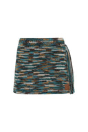 Antique Green Margaux Wool Hand Knit Skirt