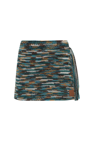 Antique Green Margaux Wool Hand Knit Skirt