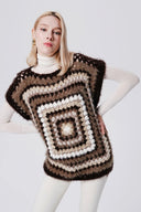 Oak Brown Mia Alpaca Wool Hand Knit Sweater