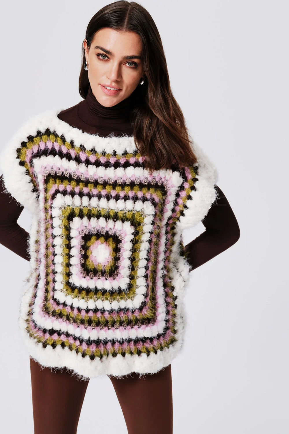 Bubble Gum Mia Alpaca Wool Hand Knit Sweater