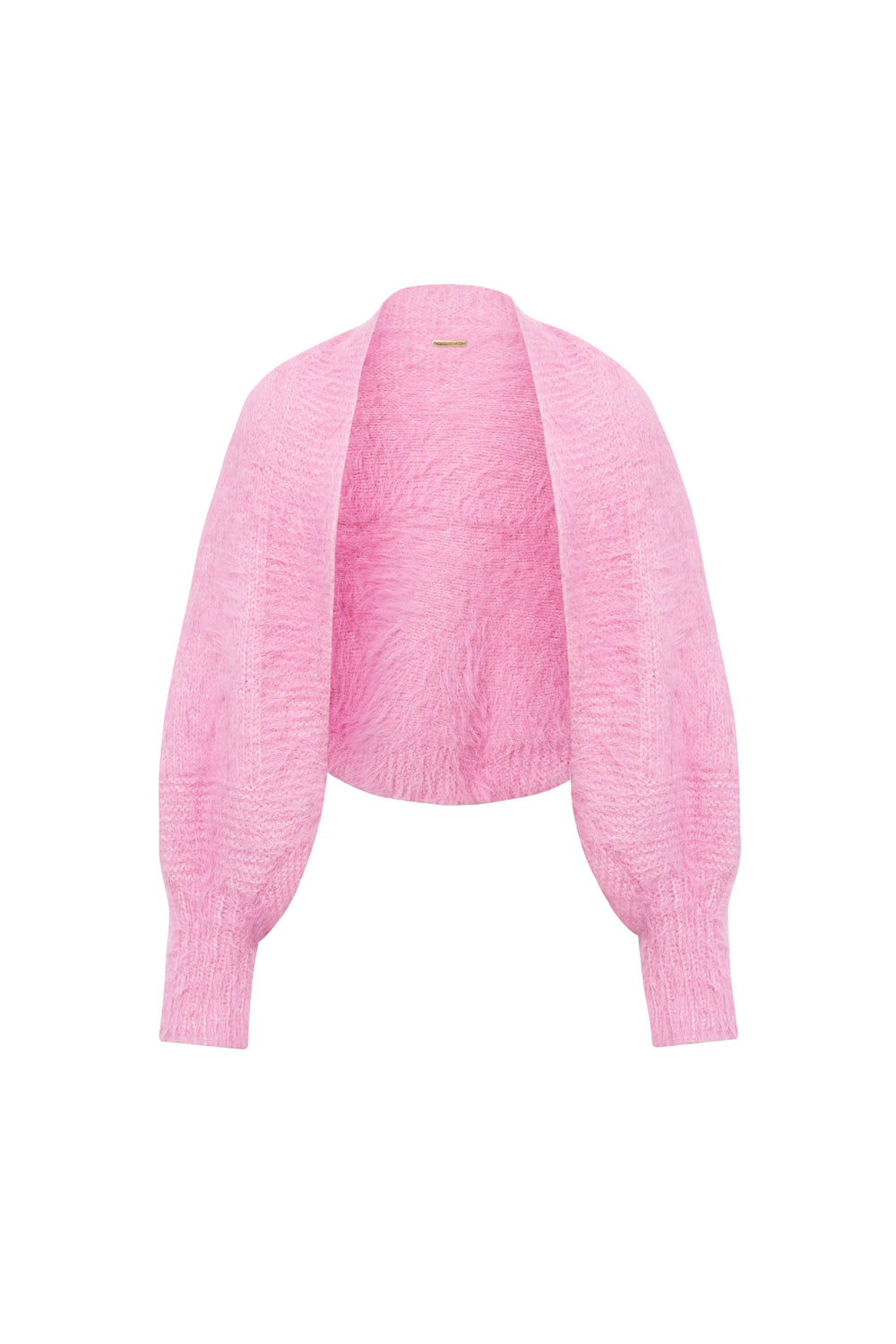 Rose Pink Mia Merino Wool Hand Knit Bolero Jacket
