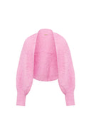 Rose Pink Mia Merino Wool Hand Knit Bolero Jacket