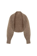 Warm Latte Mia Merino Wool Hand Knit Bolero Jacket