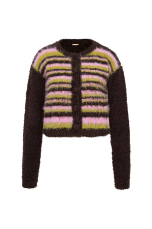 Bubble Gum Mia Merino Wool Hand Knit Cardigan