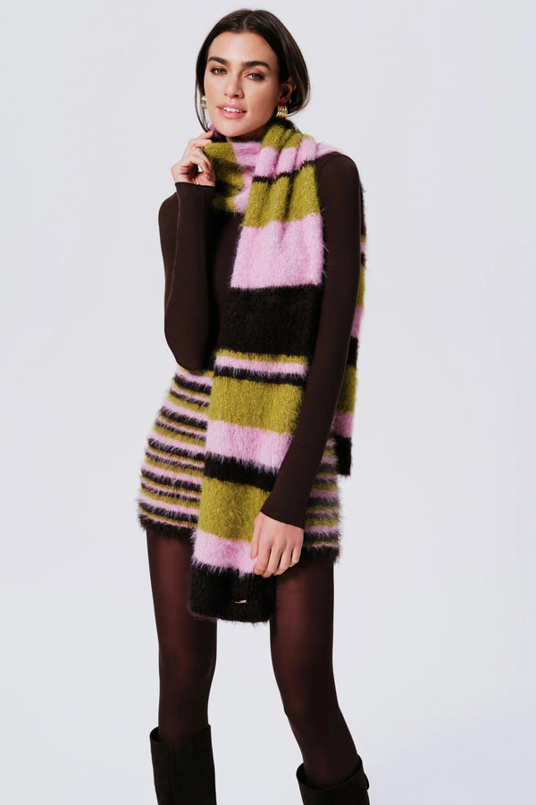 Bubble Gum Mia Merino Wool Scarf