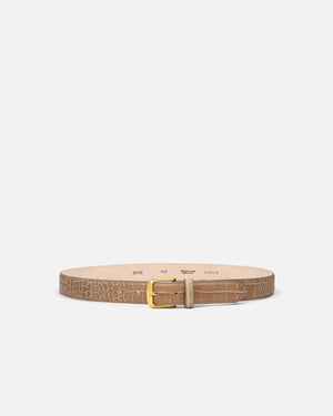 Etoupe Crocodile No. 4 Belt