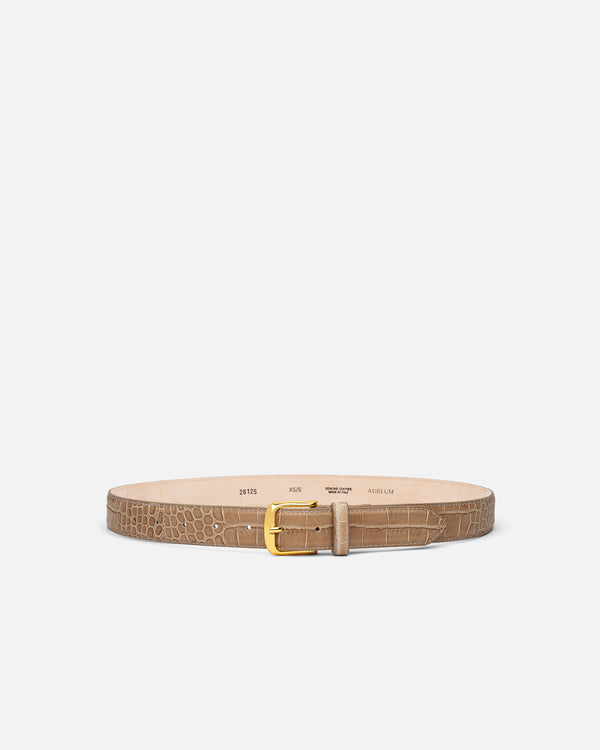 Etoupe Crocodile No. 4 Belt