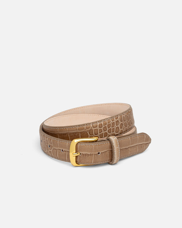Etoupe Crocodile No. 4 Belt