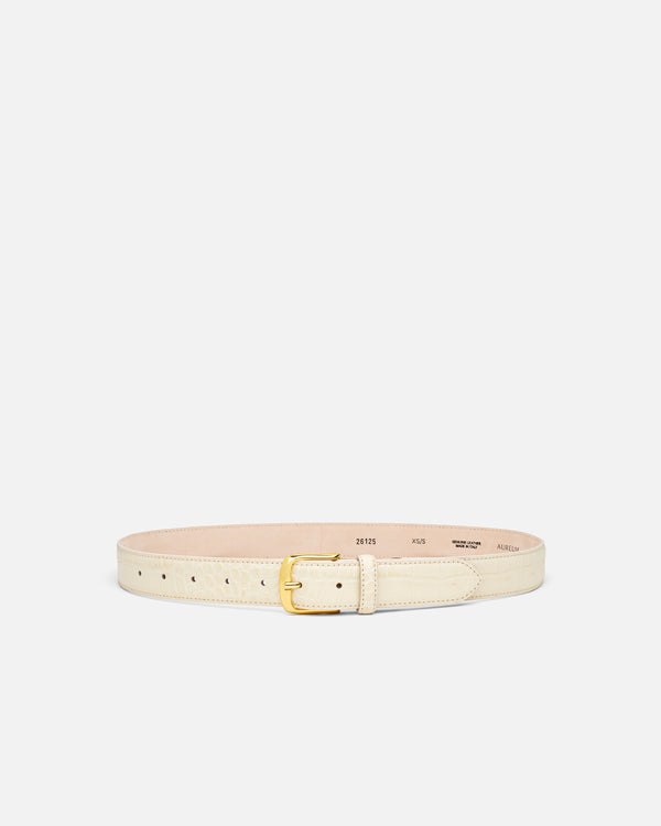 Linen Crocodile No. 4 Belt