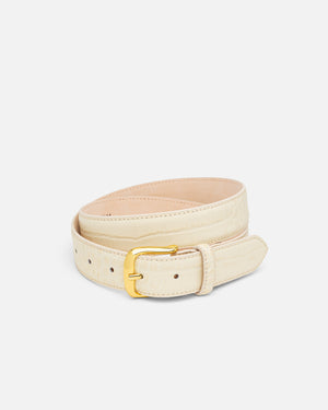 Linen Crocodile No. 4 Belt