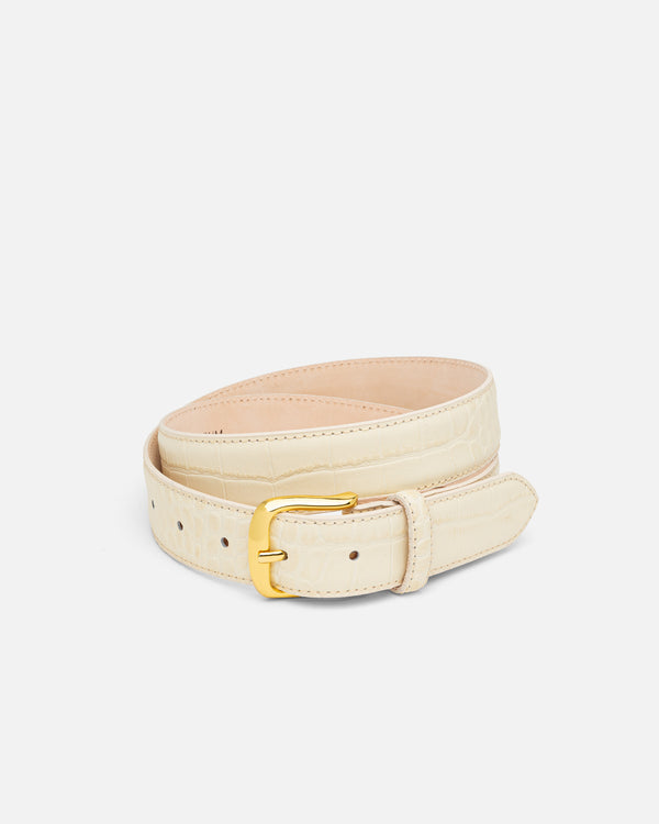 Linen Crocodile No. 4 Belt