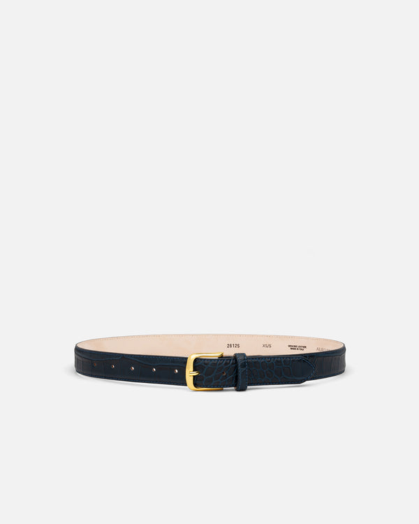 Navy Crocodile No. 4 Belt
