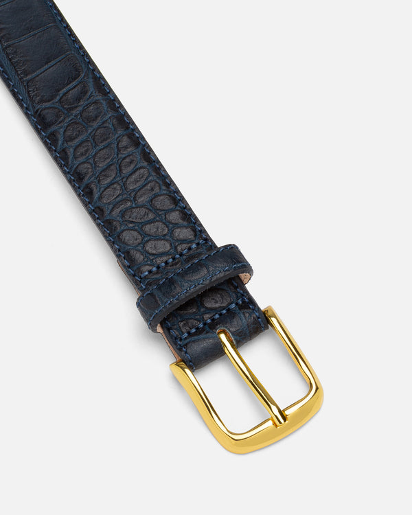Navy Crocodile No. 4 Belt