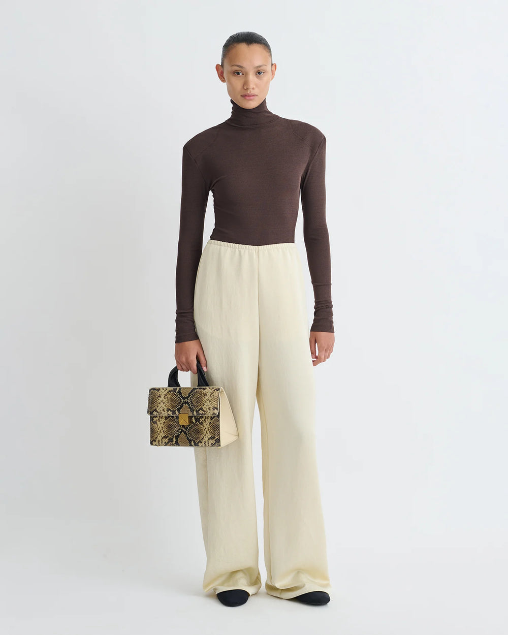 Dark Oak Nayeli Mesh Jersey Long Sleeved Top