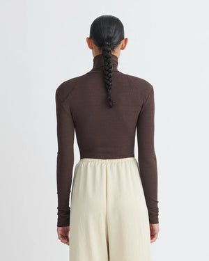 Dark Oak Nayeli Mesh Jersey Long Sleeved Top