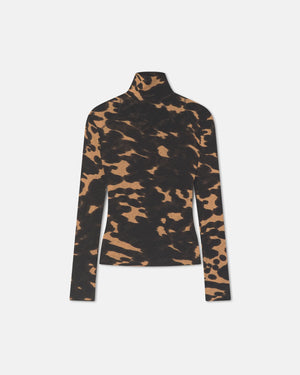 Midnight Mocha Apricot Nayeli Mesh Jersey Long Sleeved Top