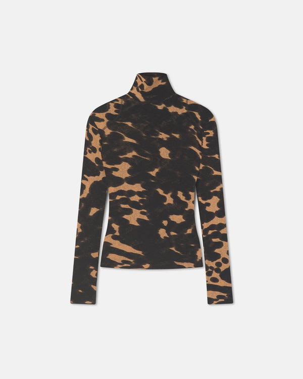 Midnight Mocha Apricot Nayeli Mesh Jersey Long Sleeved Top