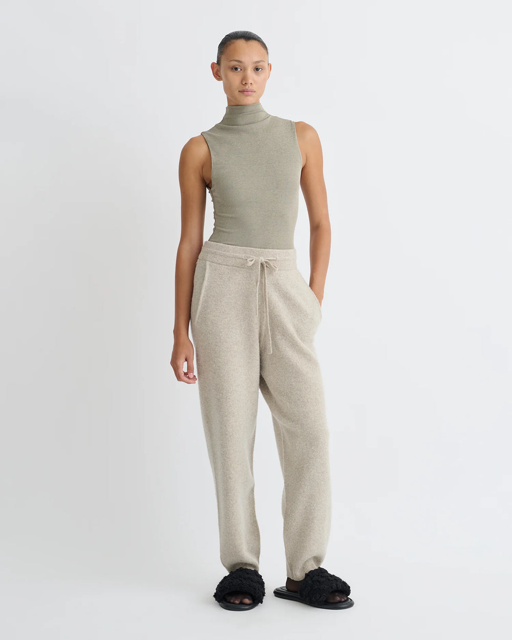 Annyka Mesh Jersey Sleeveless Top